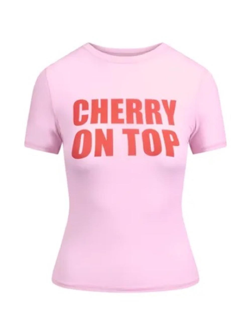 Skims Fits Everybody Pink 'Cherry On Top' Tee
